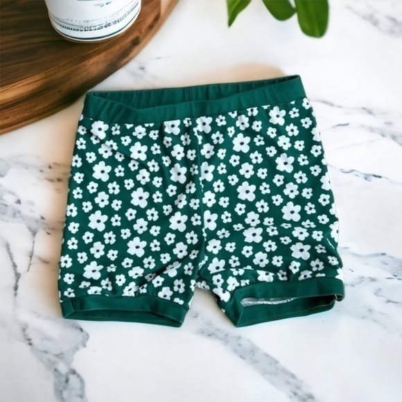 SweetHoney Girl's Size 6 Years Green Floral Pull On Shorts - Picture 1 of 7